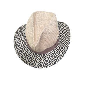 💖Cremeux Collection Beige & Black Wide-Brim Fedora Hat